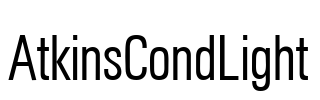 AtkinsCondLight Font Image