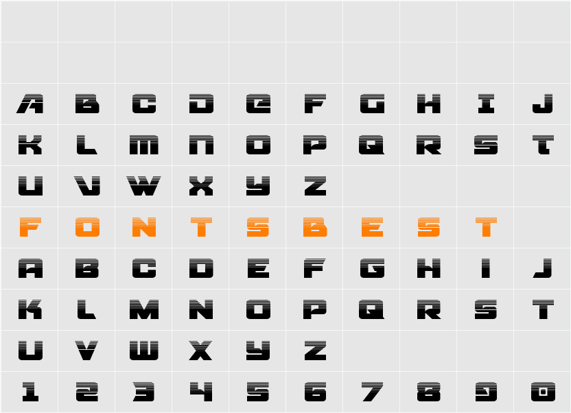 Aircruiser Halftone Character Map