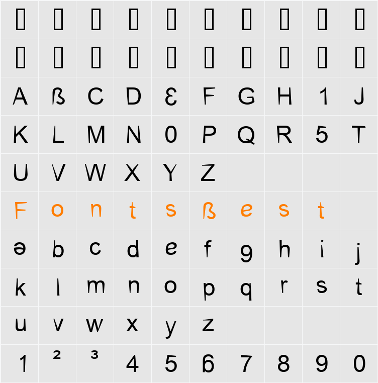 CerebralPares Character Map