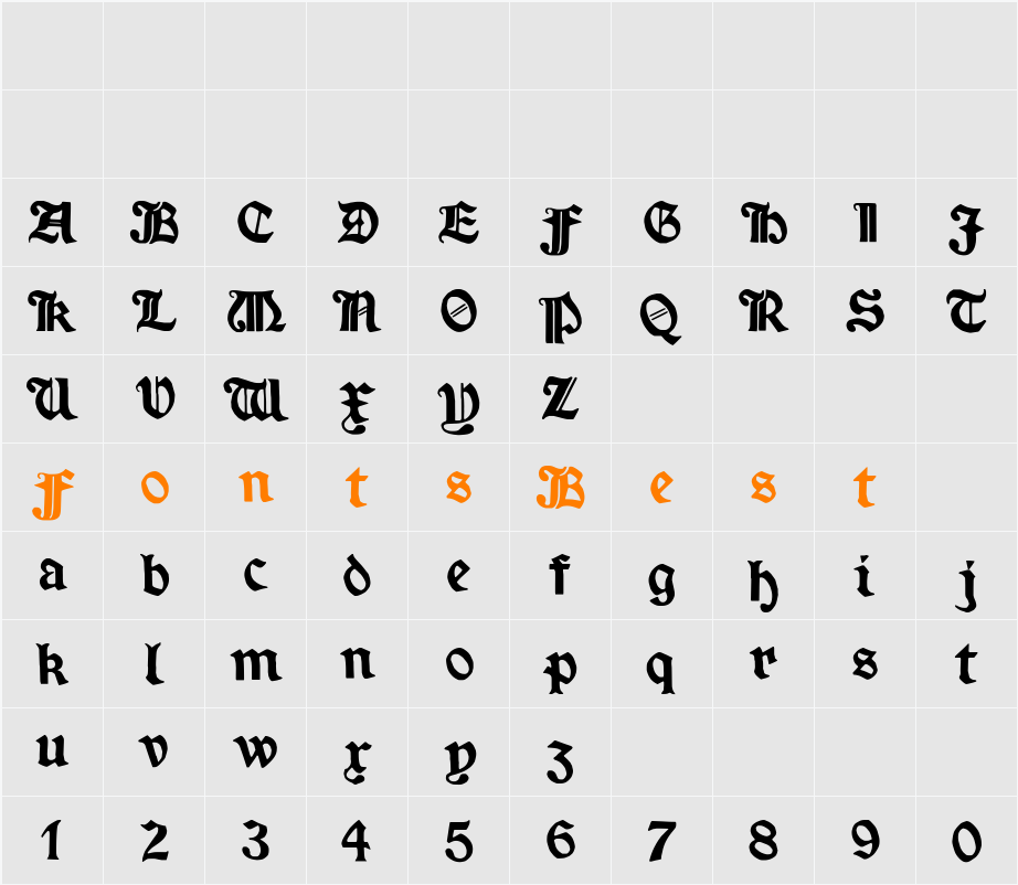 Minim Character Map