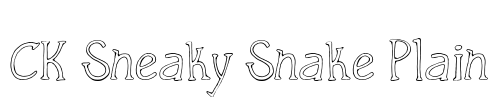 CK Sneaky Snake Plain Font Image