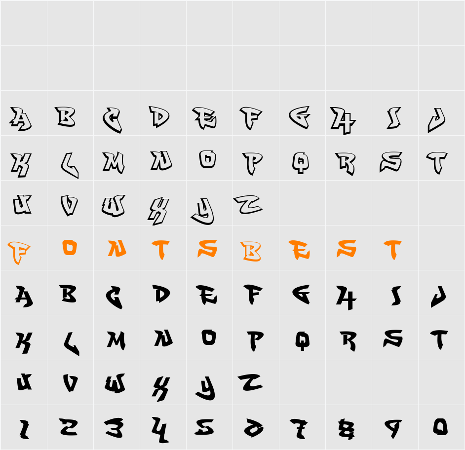 Fatcap Character Map