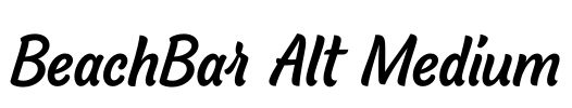 BeachBar Alt Medium Font Image