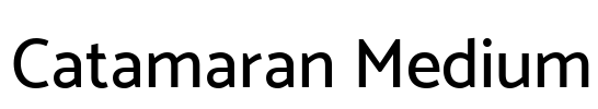 Catamaran Medium Font Image