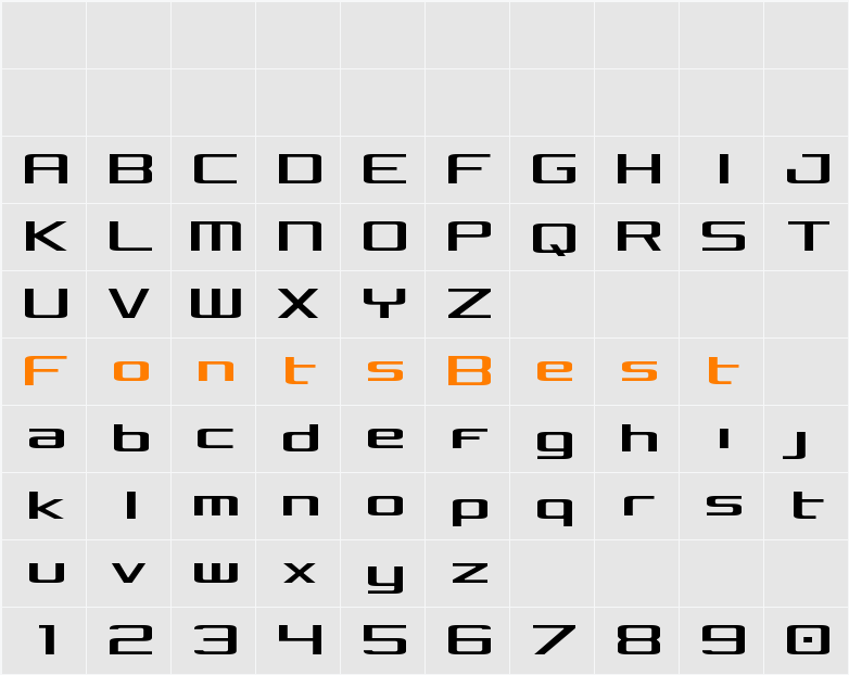 Concielian Light Character Map