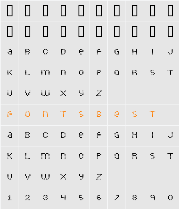 Inkblob Character Map