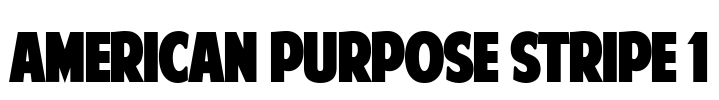 American Purpose STRIPE 1 Font Image