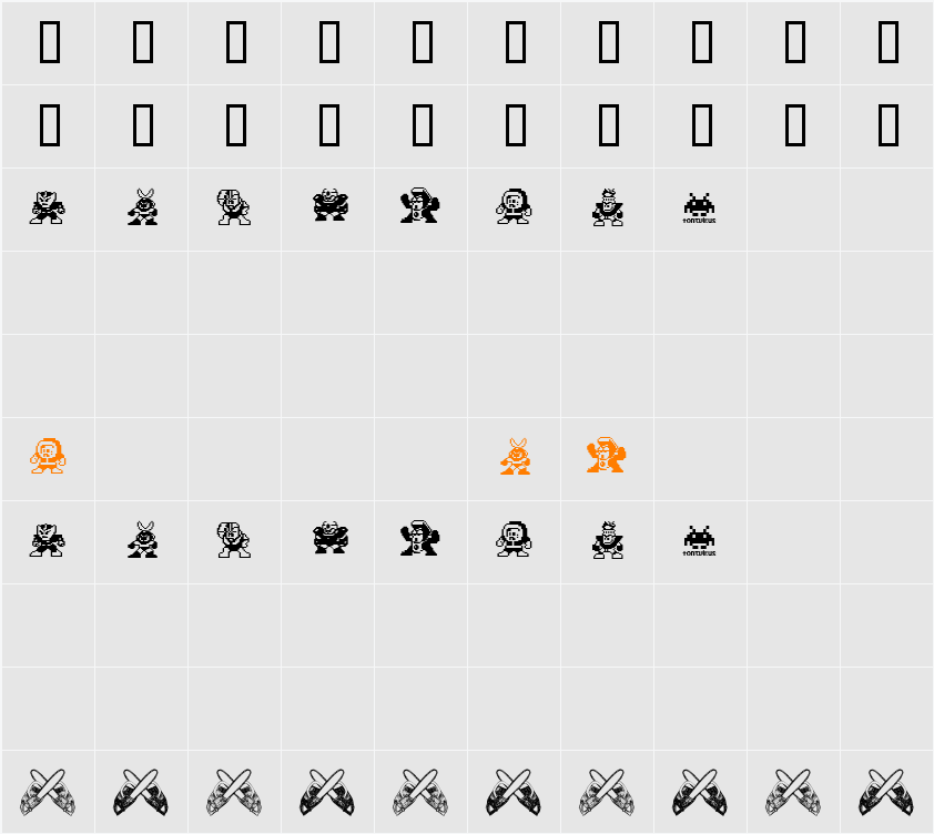 MegaMan.Villanz Character Map