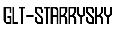 GLT-StarrySky Font Image