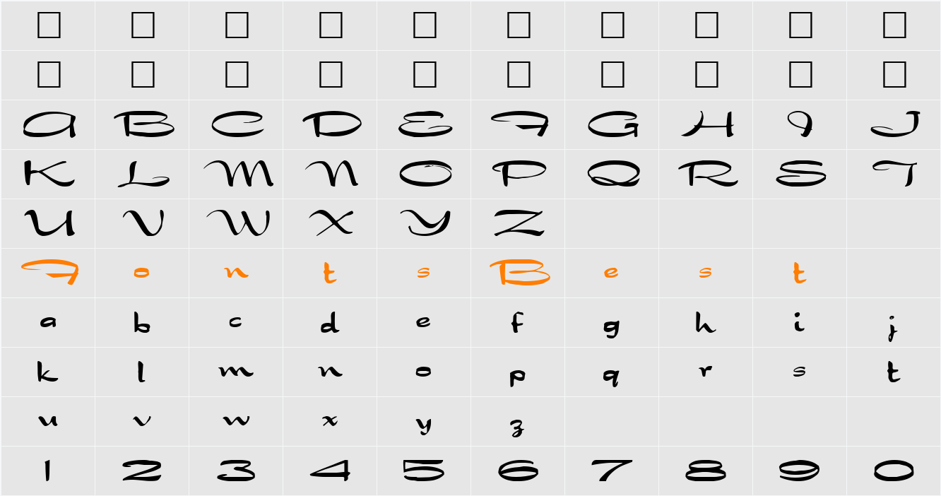 DOROSIA Character Map