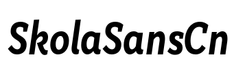 SkolaSansCn Font Image