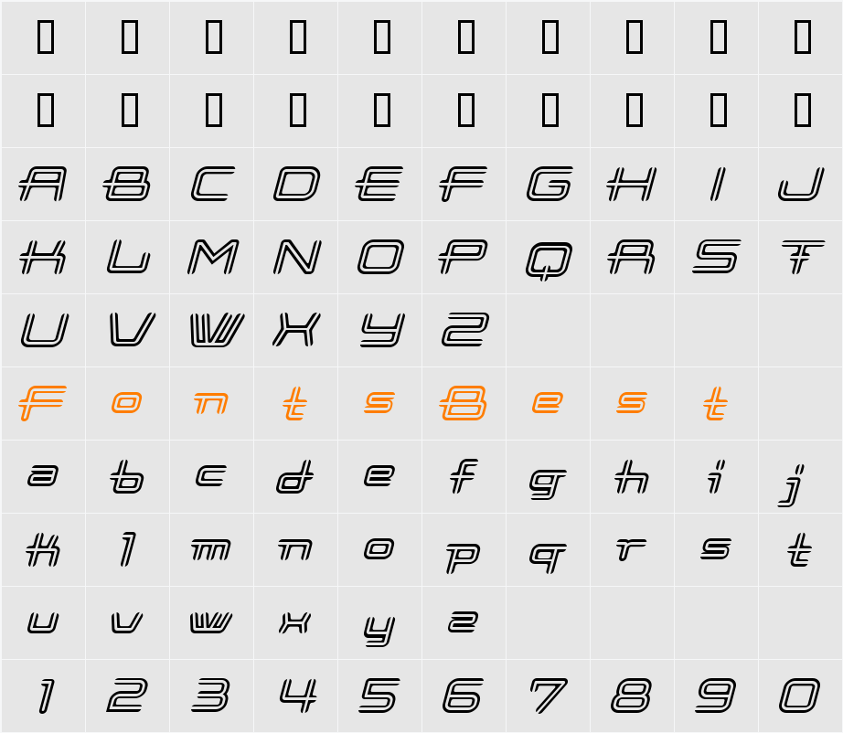 Coot_stripe Character Map