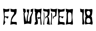 FZ WARPED 18 Font Image