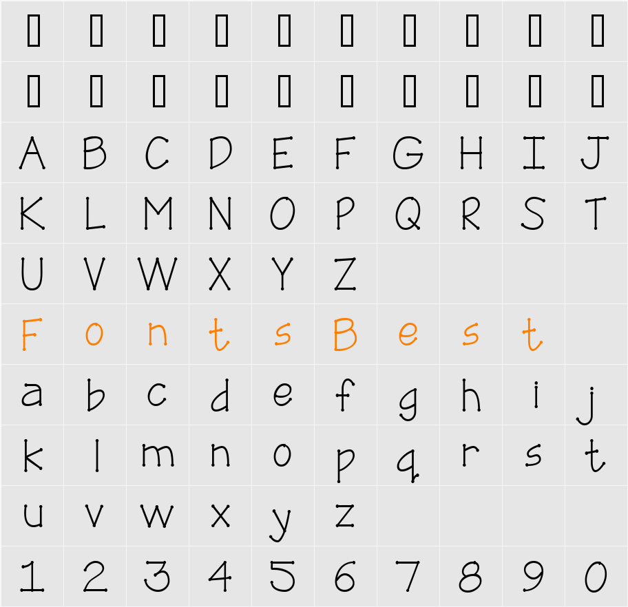 DC Dots Journal Character Map