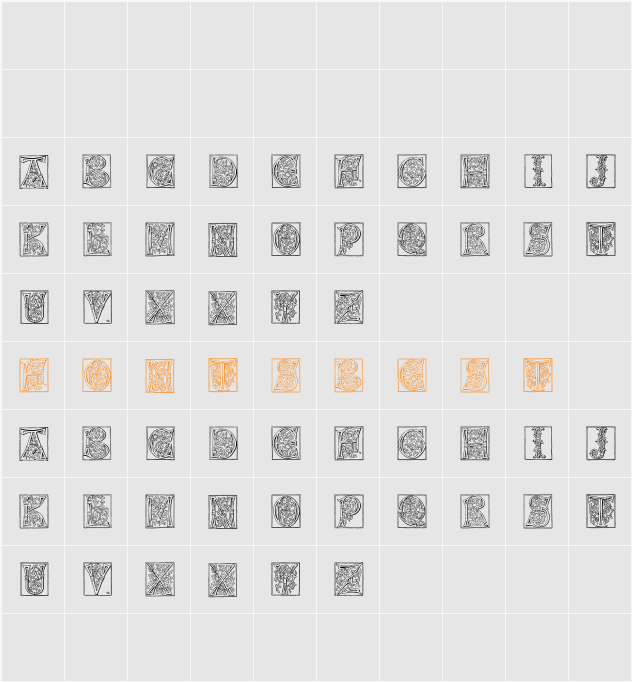 Miniature-Caps Character Map