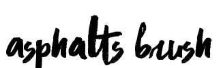 Asphalts Brush Font Image