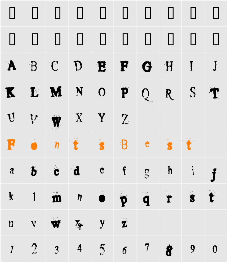 Crusti Character Map