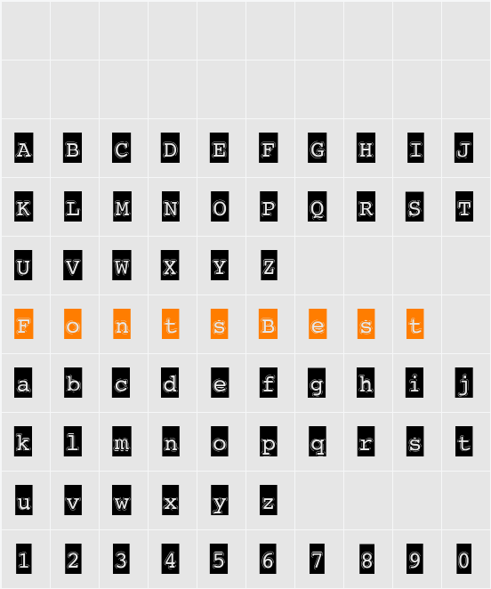 CBX-Labelmaker Character Map