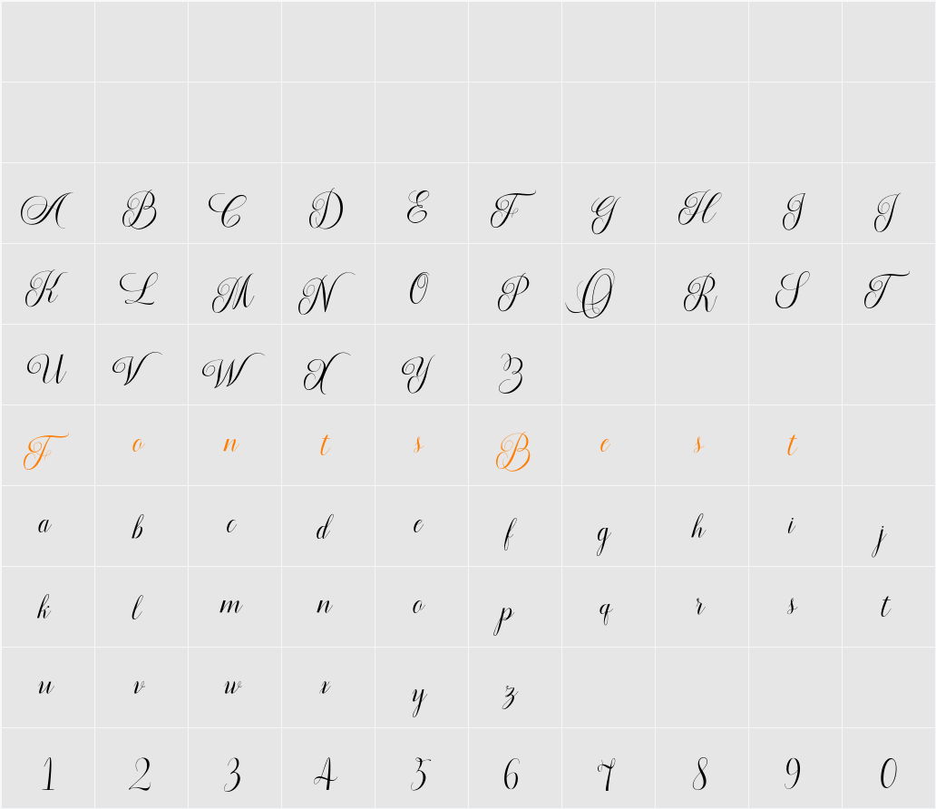 Floural Character Map