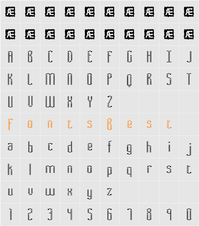 Fascii BRK Character Map