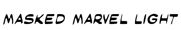 Masked Marvel Light Font Image