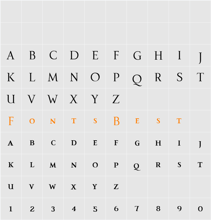 IndisposeSmallCaps Character Map