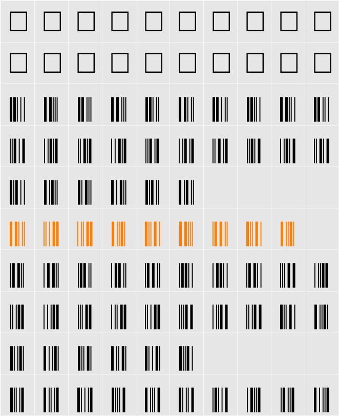 IntP36DlTt Character Map