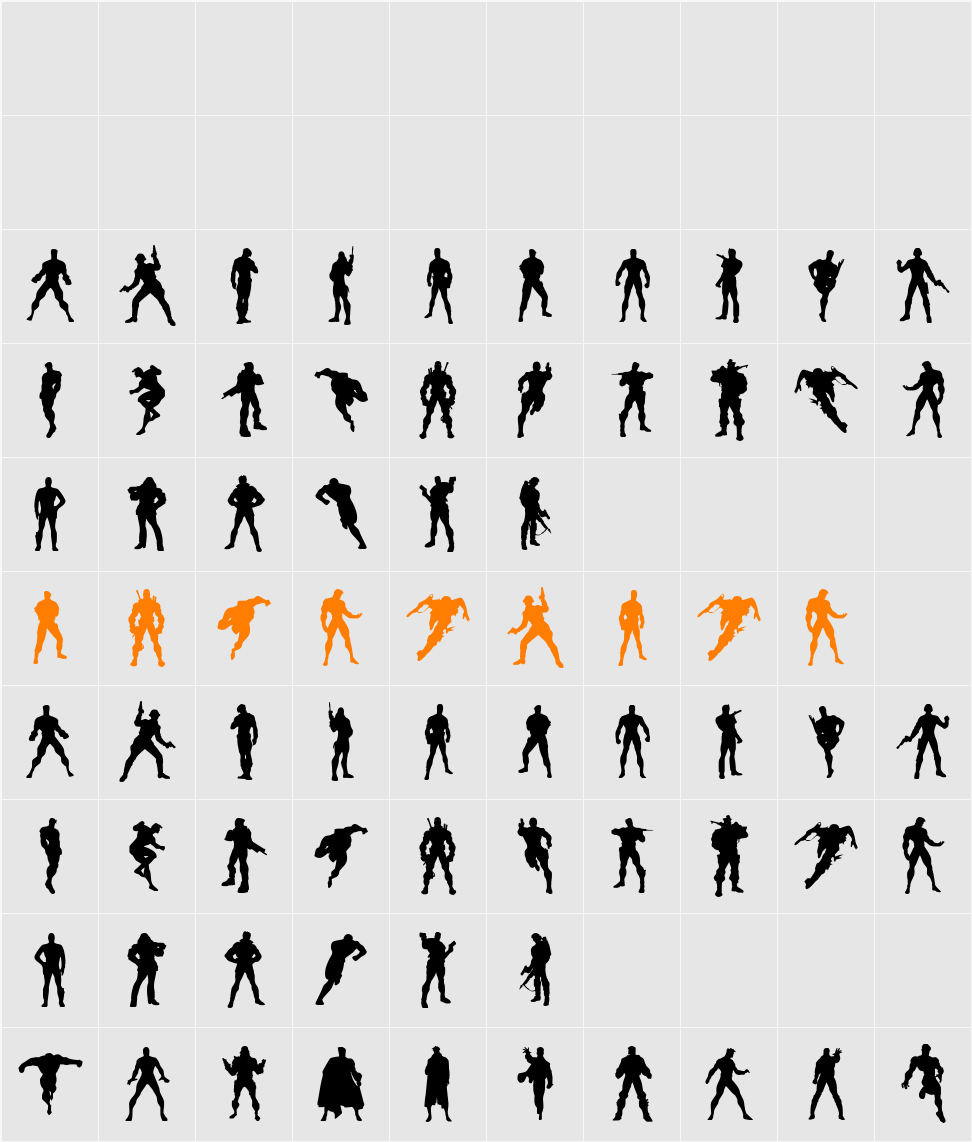 Action Men Character Map