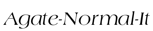 Agate-Normal-It Font Image