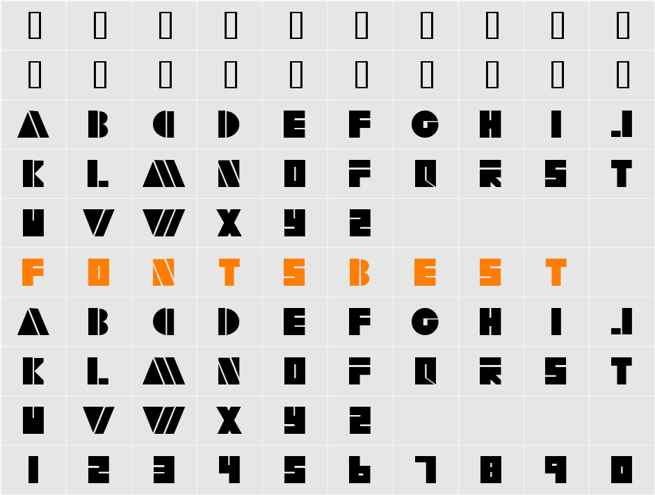 Butner Character Map