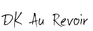 DK Au Revoir Font Image