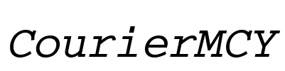 CourierMCY Font Image