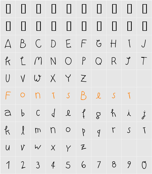 Atman Character Map