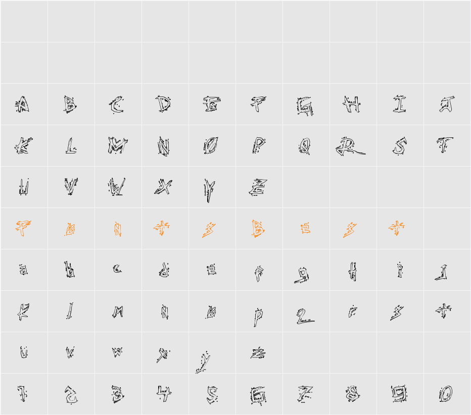 Assassin Nation Outline Character Map