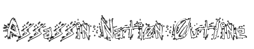 Assassin Nation Outline Font Image