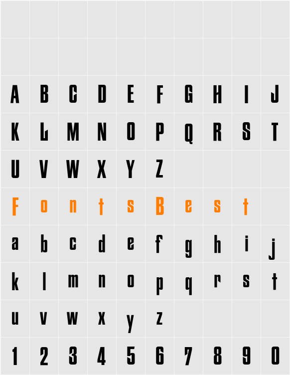 CgFiorelloCd Character Map