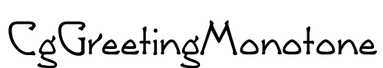 CgGreetingMonotone Font Image