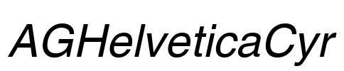 AGHelveticaCyr Font Image