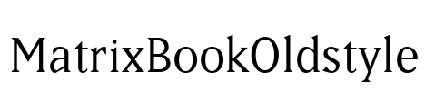 MatrixBookOldstyle Font Image