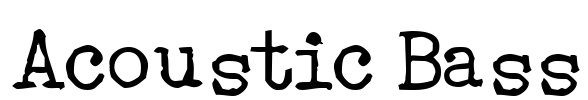 Acoustic Bass Font Image