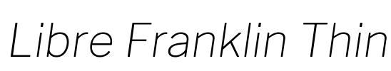 Libre Franklin Thin Font Image