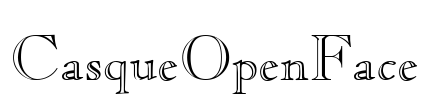 CasqueOpenFace Font Image