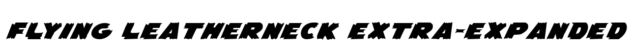 Flying Leatherneck Extra-expanded Font Image