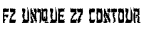 FZ UNIQUE 27 CONTOUR Font Image