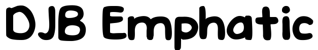 DJB Emphatic Font Image