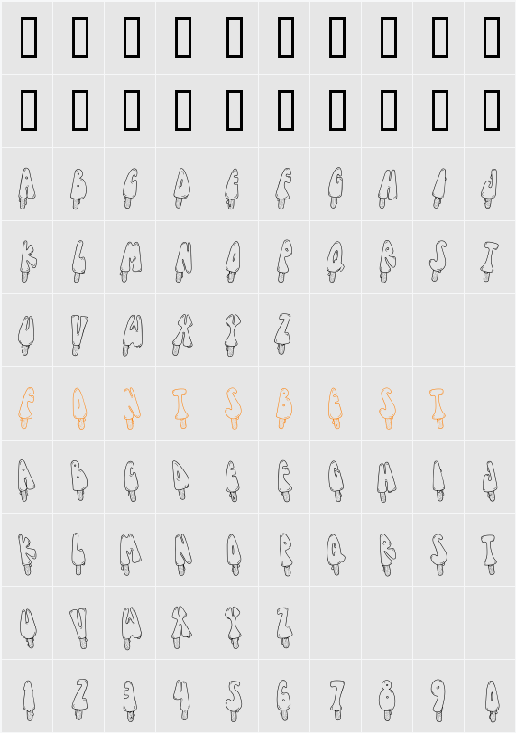 CK Popsicle Character Map