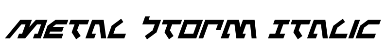 Metal Storm Italic Font Image