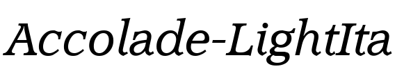 Accolade-LightIta Font Image