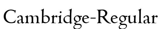 Cambridge-Regular Font Image