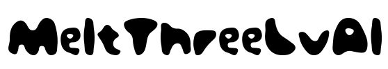 MeltThreeLvAl Font Image